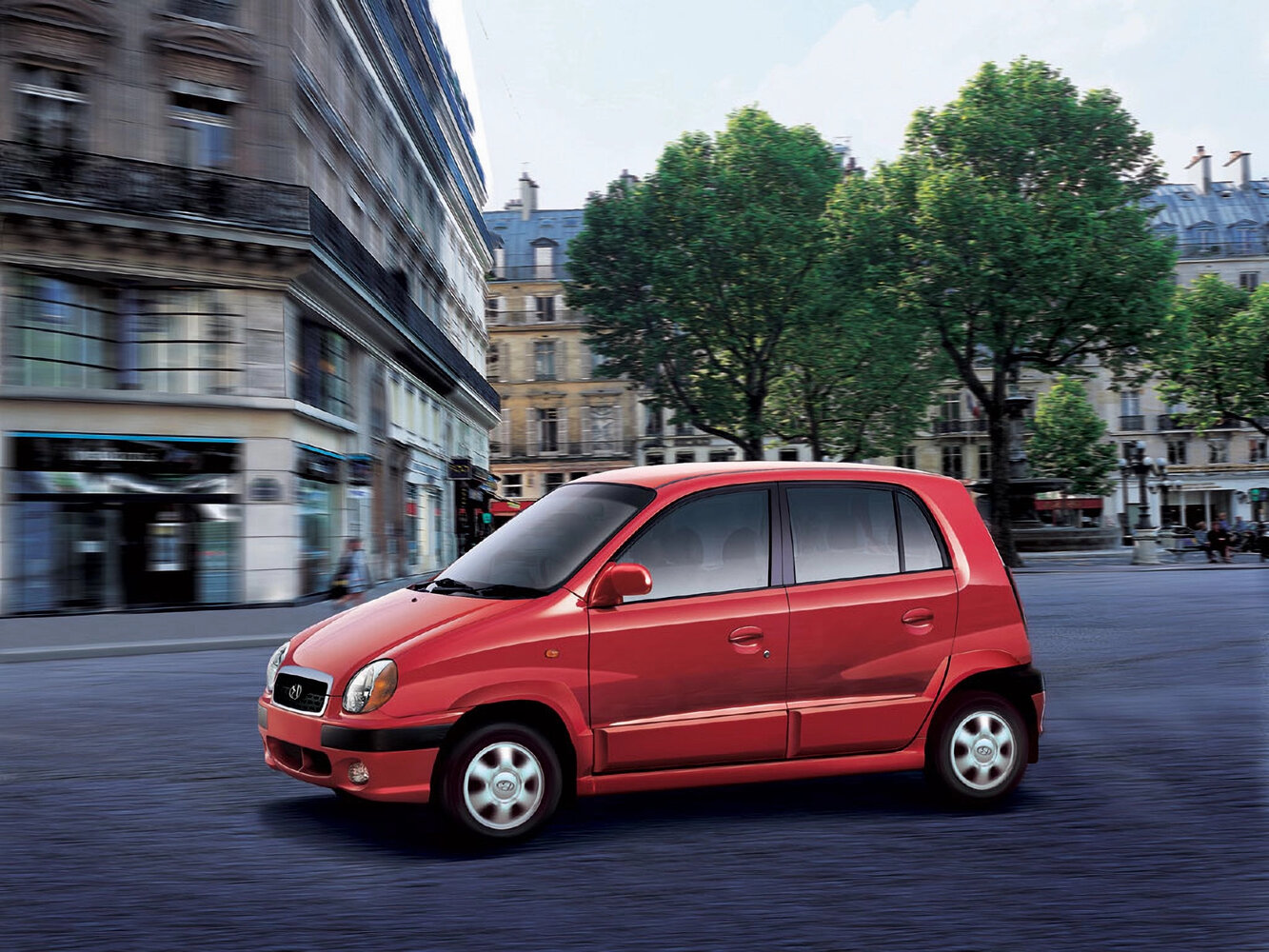 Hyundai Santro, I, 1998–2003, Hatchback 5 door: Side view