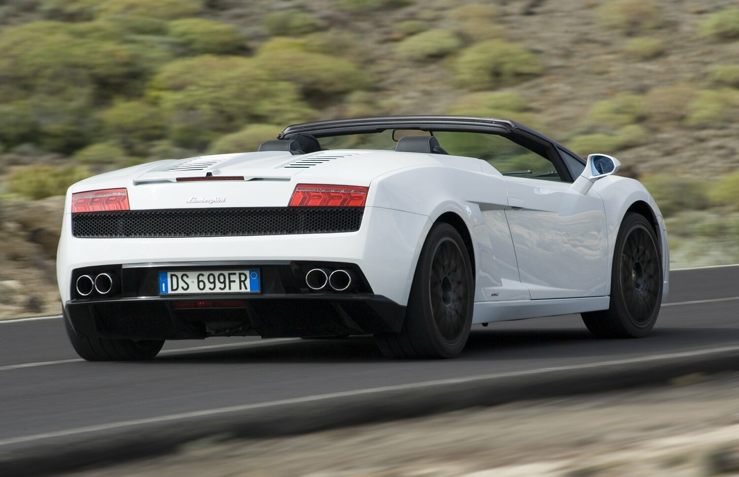 Lamborghini Gallardo, I Рестайлинг, 2008–2013, Родстер: Вид сзади в три четверти