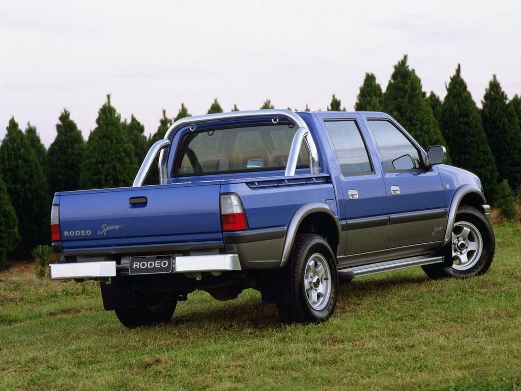 Holden Rodeo, , 1998–2003, Pickup Двойная кабина: Rear three-quarter view