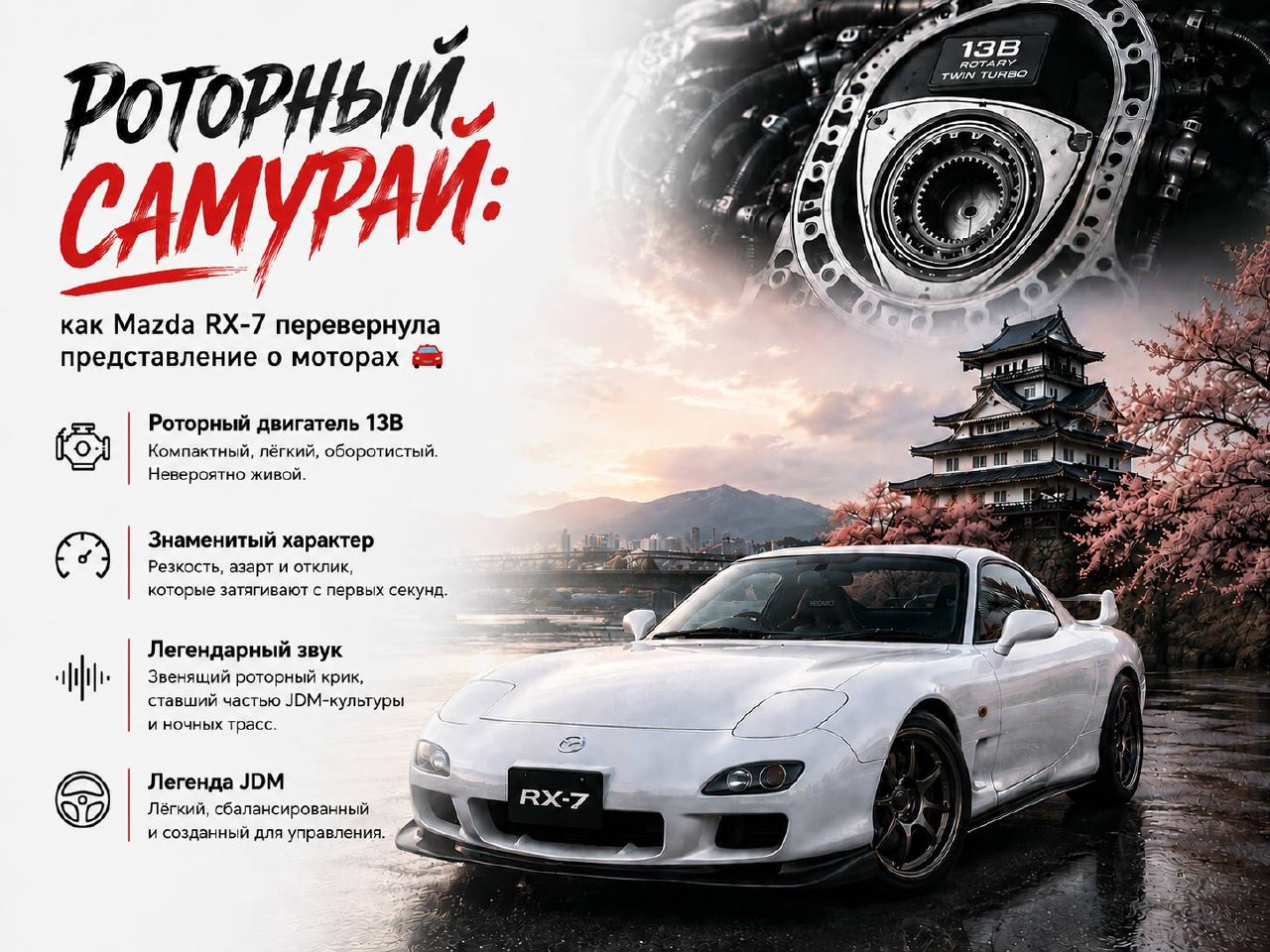 Роторный самурай: как Mazda RX-7 перевернула представление о моторах